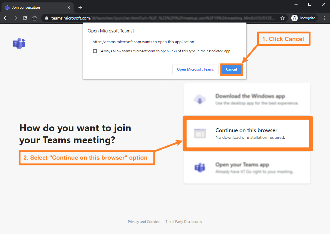 microsoft teams browser